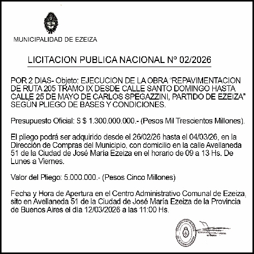 Licitaciones Sin datos  